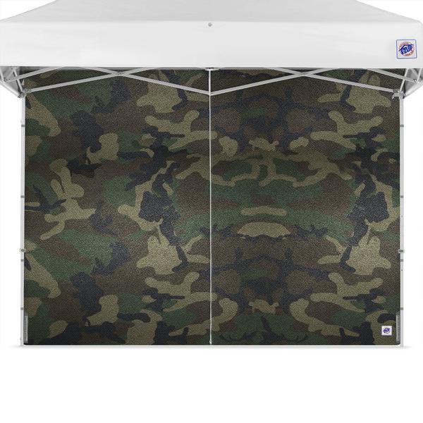 E-Z Up TAA Compliant Middle Zipper Sidewall, 10' W x 10' H, Woodland Camo SWP3FXTM10WC